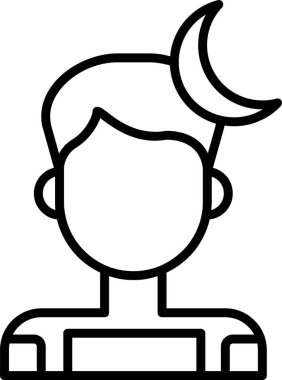 Uykusuzluk web simgesi, vektör illüstrasyonu    