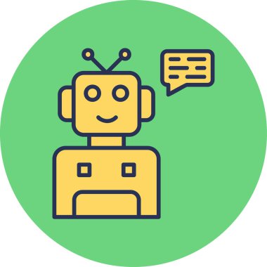 robot. Web simgesi basit illüstrasyon 