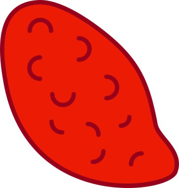 Tatlı patates kutsal kişilerin resmi, vektör çizim