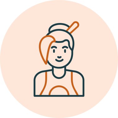 Kadın. Web simgesi basit tasarım 