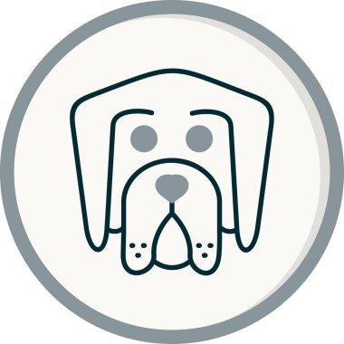 Newfoundland şirin köpek kafası ikonu 