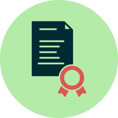 Patent belgesi. Web simgesi basit illüstrasyon