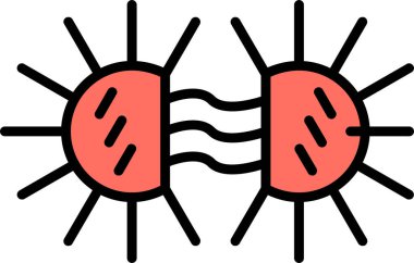 Neisseria Gonorrhoeae Vektör Simgesi Beyaz Arkaplanda İzole Edildi  