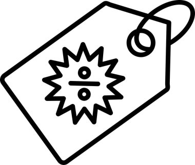 Taslak biçimdeki basit İndirim simgesi