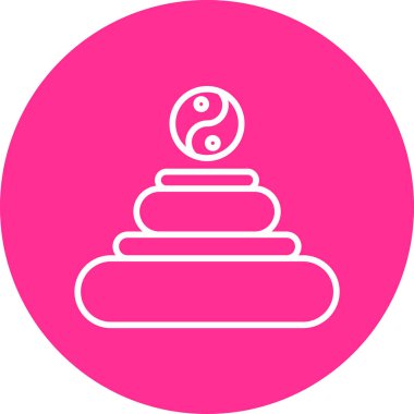 Meditasyon web simgesi vektör illüstrasyonu