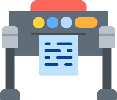 Kesilen belge için ofis aygıtı, basit vektör tasarımı