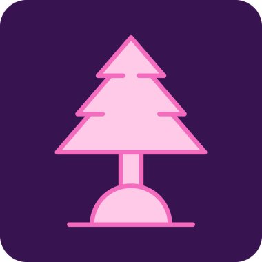 Noel ağacı simgesi vektör illüstrasyonuName 