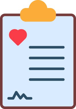 sağlık raporu simgesi vektör illüstrasyon 