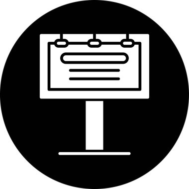 reklam panosu simgesi, vektör illüstrasyonu basit tasarım