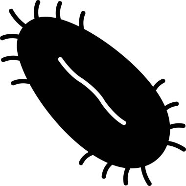 bakteri mikrop simgesi, vektör çizimi 