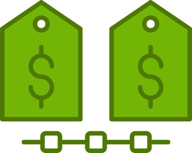 Değer modern simgesinin vektör illüstrasyonu