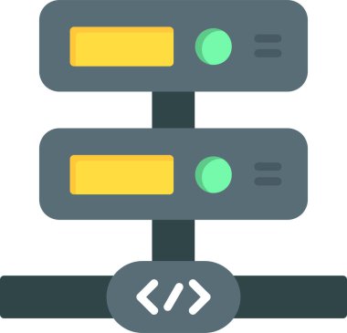 Arka uç. Web simgesi vektör illüstrasyonu