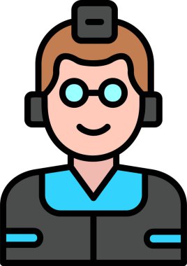 erkek avatar simge vektör çizim 