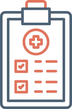 Tıbbi Sağlık Denetim simgesi vektör illüstrasyonu