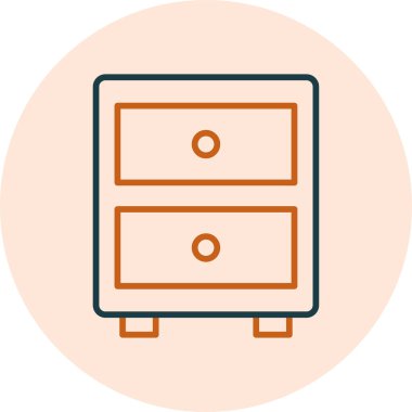 Dosya dolabı. Web simgesi basit illüstrasyon