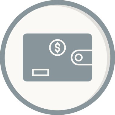 Wallet icon, vector illustration simple design