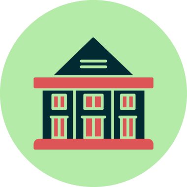 Bina. Web simgesi basit illüstrasyon 