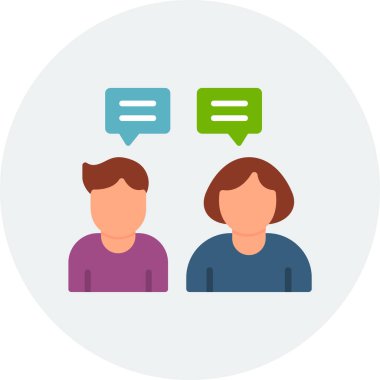 Diyalog baloncukları, iletişim konsepti, vektör illüstrasyonu