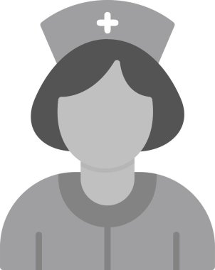 Hemşire hanım. Web simgesi basit illüstrasyon