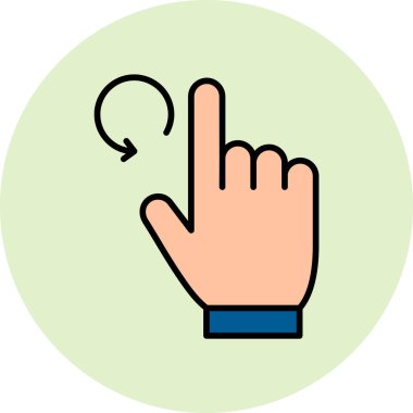 El işaret simgesi. Düz çizim. El işaretleyici vektör simgeleri.