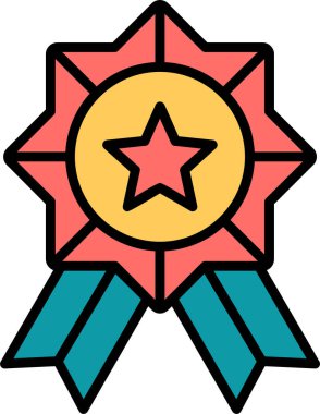 Rozet simge vektör çizim