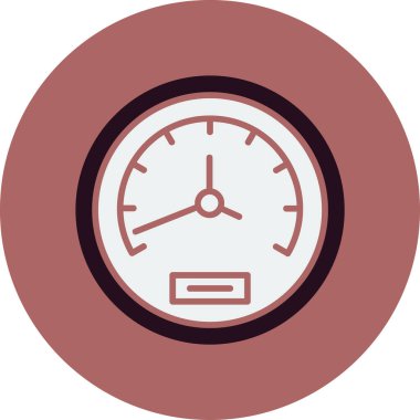 Speedometer web simgesi, vektör illüstrasyonu