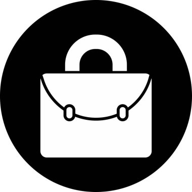 Çanta. Web simgesi basit illüstrasyon