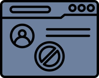 Yasaklı kullanıcı hesabı vektör illüstrasyonu 