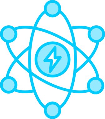 Atom Enerjisi Ağ ikonu vektör çizimi