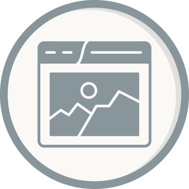 Galeri modern simgesinin vektör illüstrasyonu