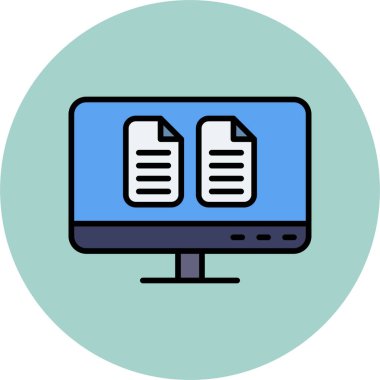 belge simgesi, vektör illüstrasyonu basit tasarım