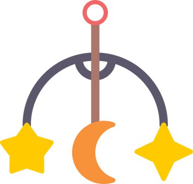 Beşik Oyuncak simgesi, vektör illüstrasyonu 