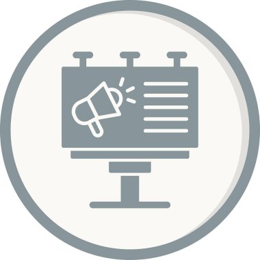 reklam panosu simgesi, vektör illüstrasyonu basit tasarım