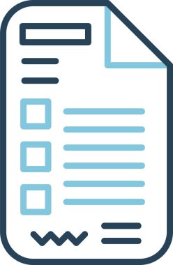 Dijital uygulamalar için tasarlanmış bir kontrol listesi simgesinin grafiksel temsili.