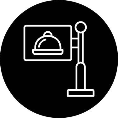 Restoran simgesinin vektör illüstrasyonu