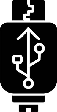 usb simgesi işaret vektör illüstrasyonu