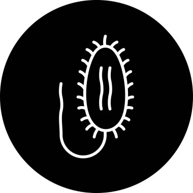 Bakteriler. Web simgesi basit illüstrasyon 