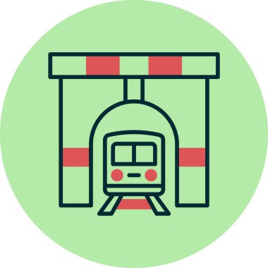 Tünel ağ simgesi vektör çizimi 