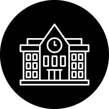 Okul canlandırma simgesi, vektör illüstrasyonu basit tasarım