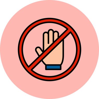 Basit dur işareti vektör simgesi