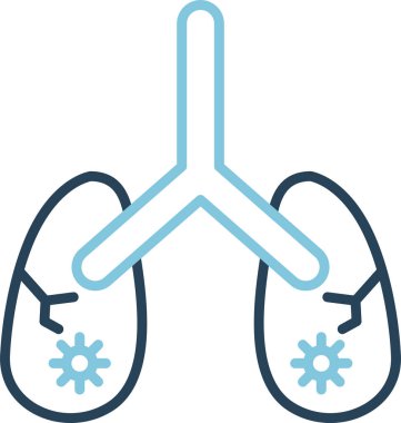 İnsan ciğerlerinin temel doğrusal çizimi