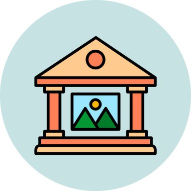 Müze. Web simgesi basit tasarım