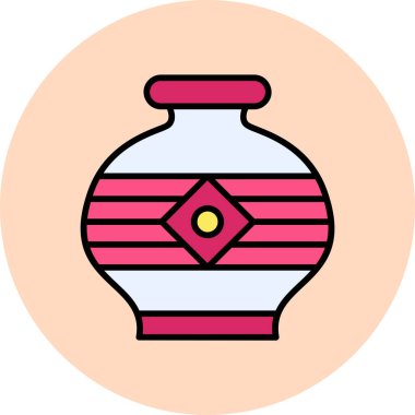 Vazo. Web simgesi basit illüstrasyon