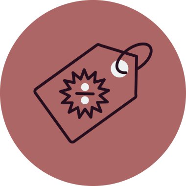 Taslak biçimdeki basit İndirim simgesi