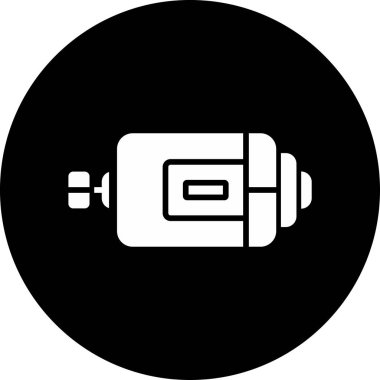 Motorlu. Web simgesi basit illüstrasyon