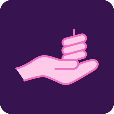 Gece nöbeti. Web simgesi basit illüstrasyon