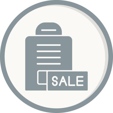 Bir satış simgesinin vektör illüstrasyonu 