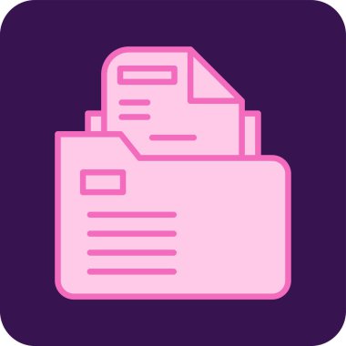 belge simgesi, vektör illüstrasyonu basit tasarım