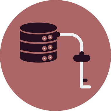 veritabanı simgesi, vektör illüstrasyonu basit tasarım