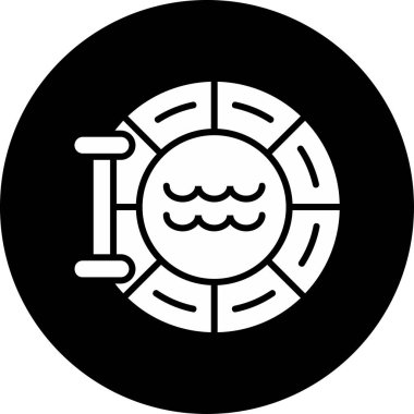 Porthole web simgesinin vektör illüstrasyonu